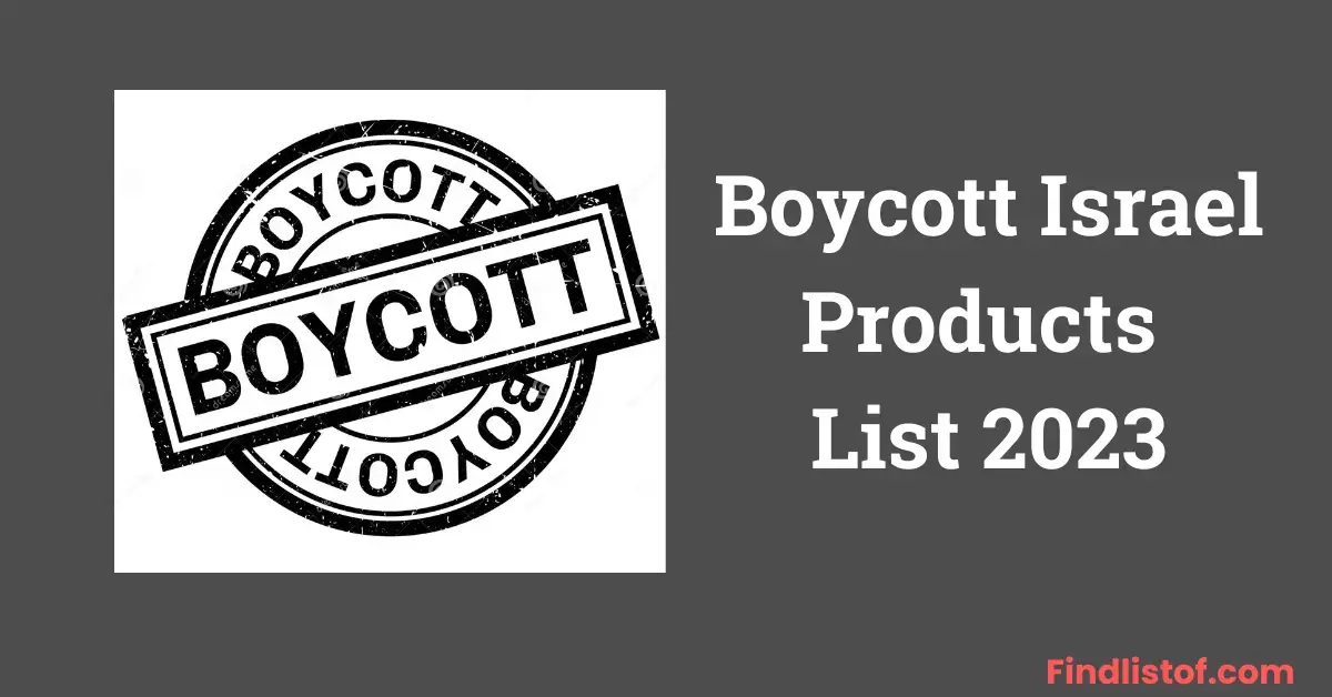 Boycott Israel Products List List]