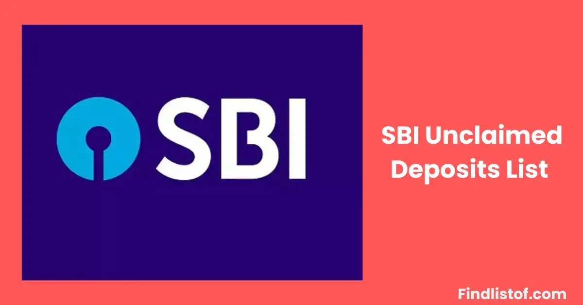 SBI Unclaimed Deposits List