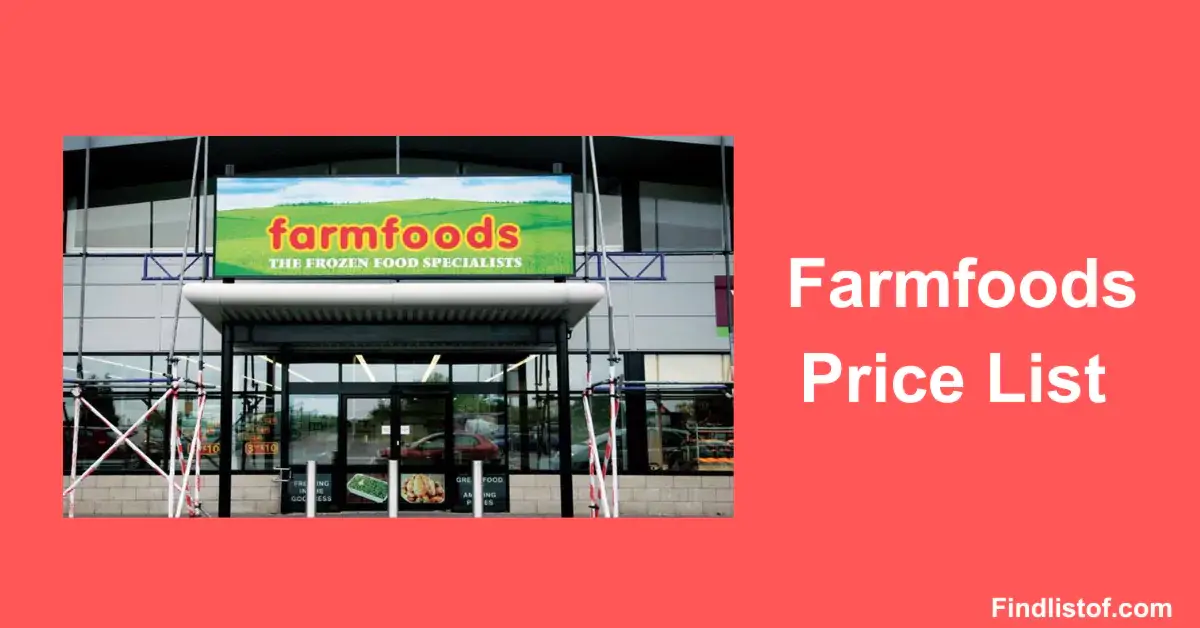 Farmfoods Price List