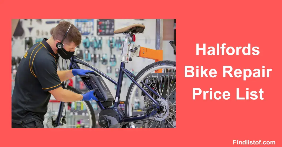 Halfords Bike Repair Price List