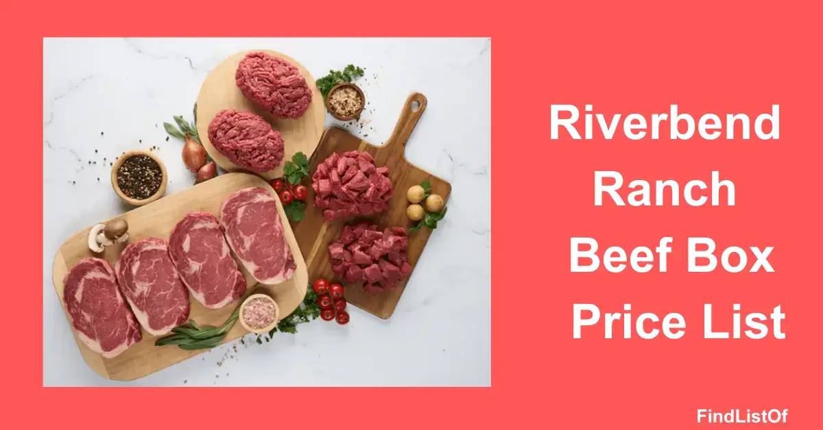 Riverbend Ranch Beef Box Price List